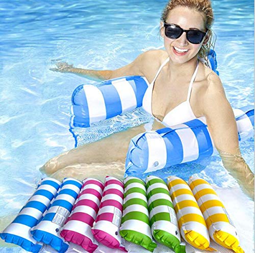 liuer 2PCS Hamaca Flotante,Hamaca de Agua Cama Flotante de Agua Versátil Flotador de Verano Colchonetas Inflable Hamaca de Agua Pool Lounge Float Piscina Hinchable Inflable para Adultos Niños