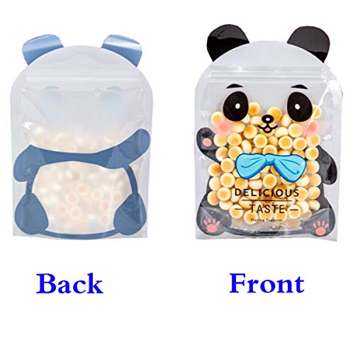 Liuer 50PCS Bolsas de plástico Transparentes Que se Pueden Volver a sellar Bolsas Reutilizables Zip para Almacenamiento de Alimentos para Alimentos Galletas Caramelos Bombones