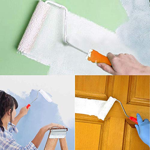 Liwein Rodillos Pintar,20 Piezas Cepillo de Rodillos Pintura Mini Mango de Rodillo Pequeño Profesional Kit de Herramientas para Pared Casa Jardín Suelo Techo Puerta