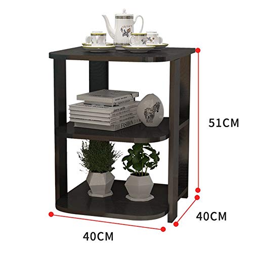 LJJOO Mesa Lateral de Madera, Tabla de Extremo for Espacios pequeños, móviles Chiringuito turística for el Ordenador portátil de la Tableta de café, Muebles for la Sala de Estar/Dormitorio