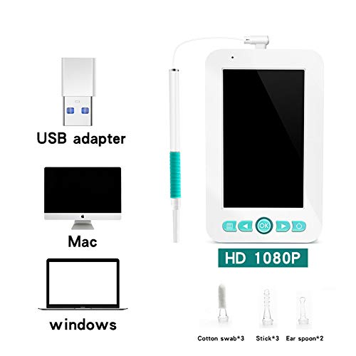 LKJJTG Herramientas de selección de Orejas de 5,5 mm, Herramienta de Limpieza de Cerumen, Cuchara de Oreja Visual,una Herramienta doméstica necesaria para la Salud Familiar