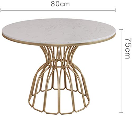 LLDKA Mesa de Centro de mármol Mesa de Comedor Informal Round Table Cafe Redonda Mesa de Comedor Mesa de negociación de los países nórdicos Estilo Tamaño: 80 * 75cm