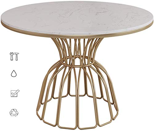 LLDKA Mesa de Centro de mármol Mesa de Comedor Informal Round Table Cafe Redonda Mesa de Comedor Mesa de negociación de los países nórdicos Estilo Tamaño: 80 * 75cm