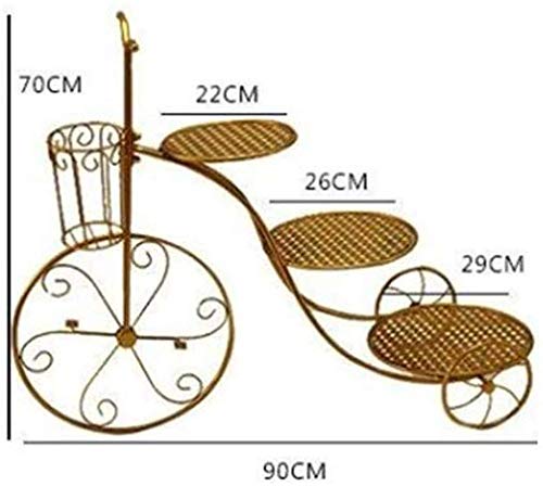 LLDKA Soporte del Postre de Soporte de la Magdalena de Galletas de Frutas Pastel de panecillos Delight de Creative Bicicletas de Juguete 3-Etapa-Estilo Europeo Etagere Hierro Arte,Blanco