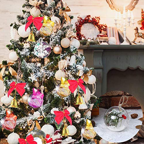 LLMZ Esfera Transparente de Adorno 20 pcs plástico Bolas Transparentes rellenables para árbol de Navidad Decoración del hogar Boda Cumpleaños Fiesta Caja de Regalo