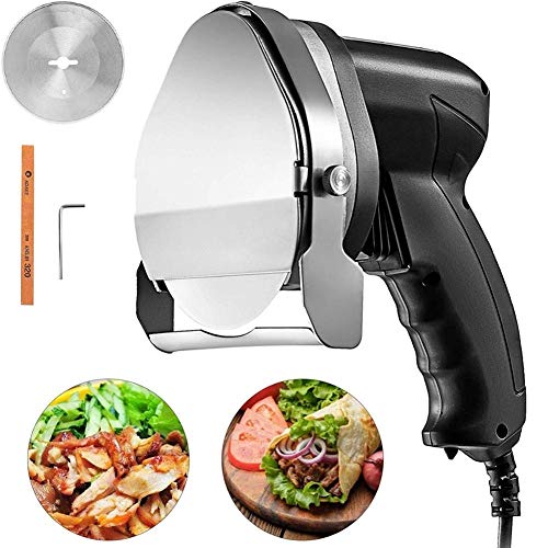 LMFLY Cutter Cuchillo Kebab Eléctrico，Turquía Kebab Máquina de Cortar Eléctrico Cortador de Carne Comercial Cortador de Kebab Cuchillo Kebab a Parrilla Acero Inoxidable