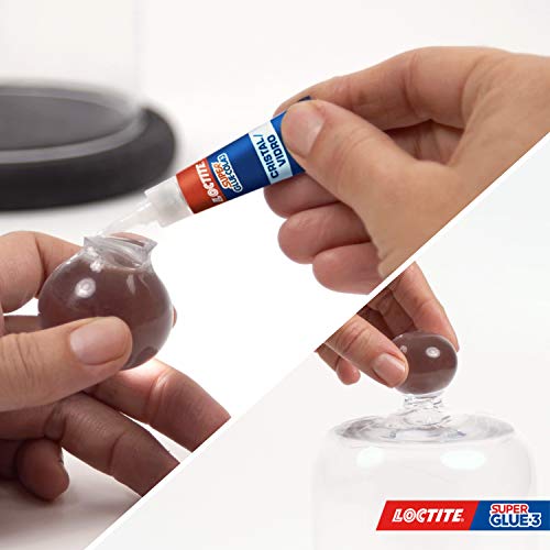 Loctite Super Glue-3 Cristal, adhesivo para cristal resistente al agua, pegamento instantáneo especial para cristales, pegamento transparente y extrafuerte, 1x3 g