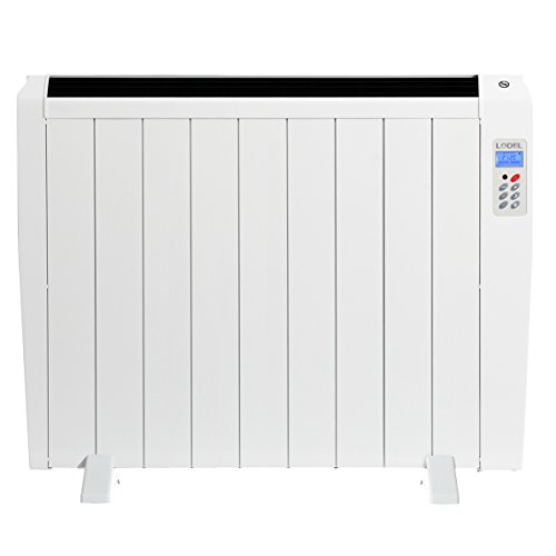 LODEL RA10 | Emisor Térmico Bajo Bajo Consumo | 1500W | 10 Elementos de Aluminio | 17 – 24m2 | Calentamiento Rápido | Programable | Mando a Distancia | 3 Modos | Incluye patas y soporte para pared.