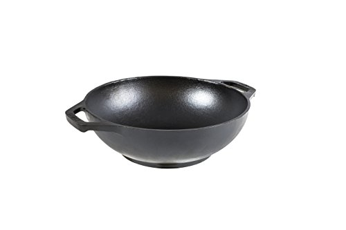 Lodge Mini Wok de hierro fundido (23 cm), negro