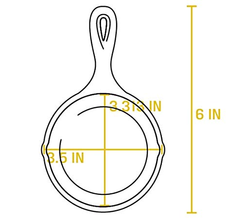 Lodge Sartén Mini Redonda 8,90cm INLODGE.LMS3, Inoxidable, Negro, 9cm