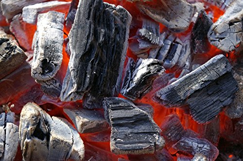 Log-Delivery Restaurante Grado Lumpwood carbón 10kg Caja Barbacoa de carbón, Grandes trozos para más largas barbacoas en Llamas