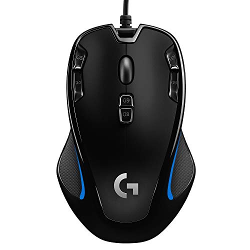 Logitech G300s Ratón Gaming con Cable, Ambidiestro, RGB, Peso Reducido, 9 Botones Programables, Memoria Integrada, PC/Mac ,Negro