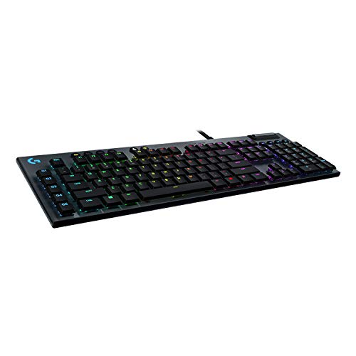 Logitech G815 Lightspeed - Teclado mecánico para juegos, GL Táctil, CARBON, ESP, USB-N/A, MEDITER, Interruptor táctil, RGB