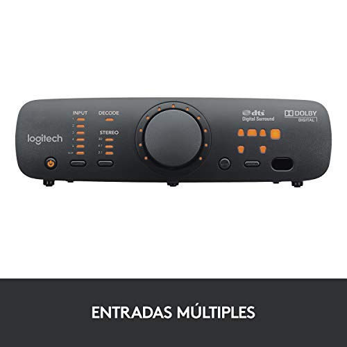 Logitech Z906 5.1 Sistema de Altavoces Sonido Envolvente THX, Certificado Dolby&DTS, 1000 W de Pico, Multi-Dispositivos, Entradas Audio Múltiples, Enchufe EU, PC/PS4/Xbox/TV/Móvil/Tablet