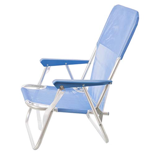 LOLAhome Silla de Playa Fija de Aluminio y Textileno (Azul)