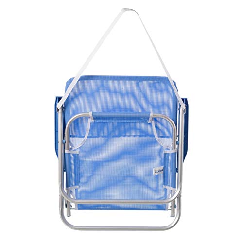 LOLAhome Silla de Playa Fija de Aluminio y Textileno (Azul)