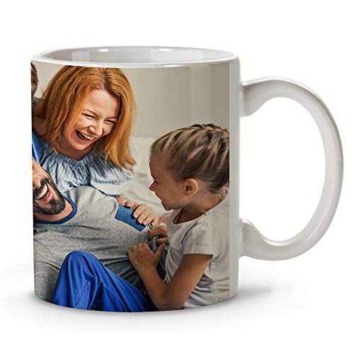 LolaPix Tazas Café Personalizadas con Foto. Regalos Personalizados con Foto. Taza Personalizada de Cerámica. Taza con Color Interior Blanco