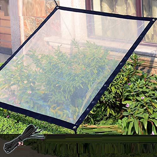 Lona de sombra de jardín, parasol, impermeable, cubierta de invernadero para plantas suculentas, película de plástico PE transparente, espesante para la planta y flores de jardín, balcón o ventana