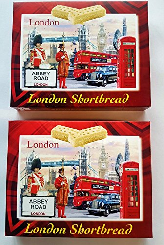 Londres Shortbread 200 g x 2, dos cajas de dedos con temática de Londres