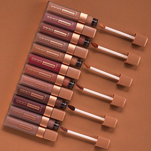 L’Oréal Paris Make-Up Designer LMU Infail.Liq.Lipst. Choco.Nu 856 70 Y barra de labios Marrón Mate - Barras de labios (Marrón, 70% Yum, Mujeres, Bruin, #5e3b33, Mate)