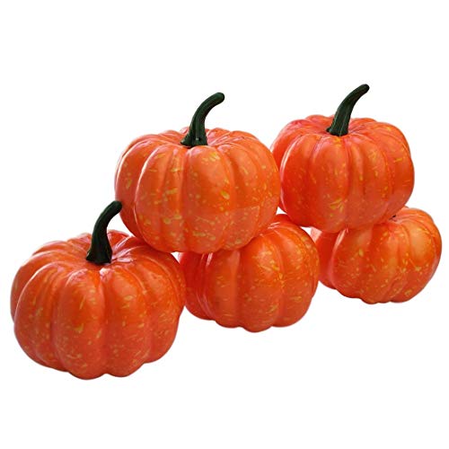 Lorigun Mini Calabazas Artificiales de 3"(80mm) 5Pcs