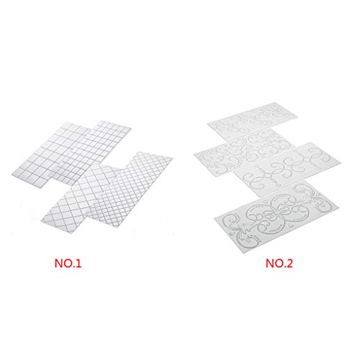 Lorsoul 4pcs Multifuncional de plástico Transparente Pasta de azúcar de la máquina de estampación de impresión Impresión Herramientas del azúcar Que adorna