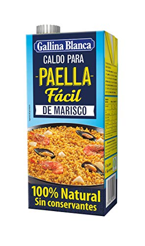 Lote 1kg arroz bomba la fallera + 1 lt. Caldo paella fácil gallina blanca + Paellera acero pulido 36 cm