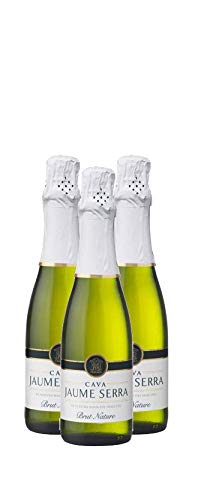 Lote de 12 Botellines Botellas Cava Jaume Serra Brut Nature 375ml - Vinos Baratos para Detalles de Bodas