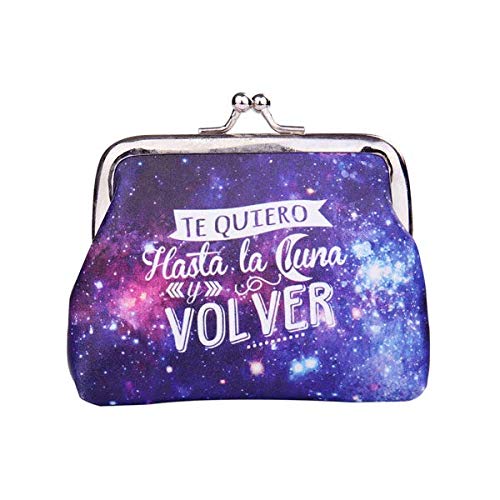 Lote de 20 Monederos"UNIVERSO" Galaxia con Frases - Monederos Originales y Baratos para Detalles de Bodas, Bautizos, Comuniones y Fiestas de Cumpleaños