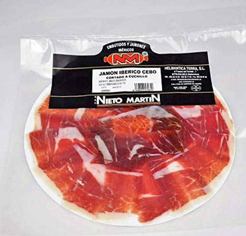 LOTE DEGUSTACION EMBUTIDOS IBERICOS. 1 Plato de 80gr de Jamón Cebo ib. 50% raza ibérico corte cuchillo, 1 Vela Chorizo Bellota 500 gr aprox. y 1 Vela Salchichón Bellota 500 gr apox. Todo al vacio.