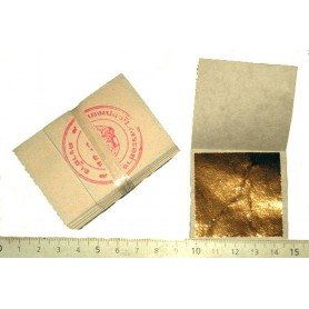 Lote hoja de oro de 24 quilates en la base, 100% autentico, 20 hojas, 45 x 45 mm