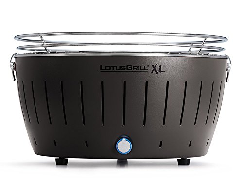 LotusGrill G-AN-435 - Barbacoa de carbón sin humo, color antracita, diámetro de la parrilla del grill de 435 mm, altura 257 mm, XL