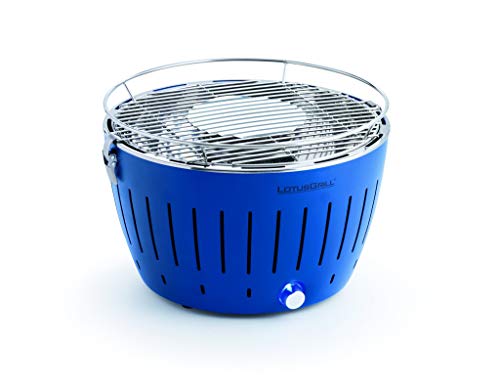 LotusGrill G-TB-435- Barbacoa de carbón sin humo XL, color azul