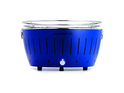 LotusGrill G-TB-435- Barbacoa de carbón sin humo XL, color azul