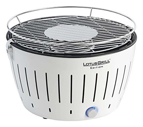 LotusGrill G-WE-34 - Barbacoa de carbón sin Humo, Color Blanco