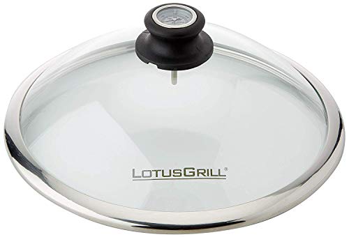 Lotusgrill - Tapa de cristal de seguridad para barbacoa compacta de Lotusgrill (G280) - Especialmente diseñada para la barbacoa de carbón vegetal pequeña y compacta sin humo - Barbacoa de mesa G280