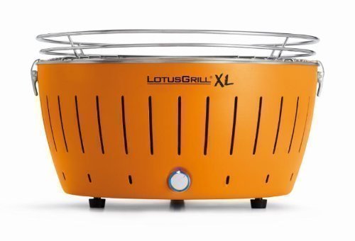 LotusGrill XL (Mandarina) libre de humo Asador a carbón vegetal/grill de mesa en diferentes ALEGRES farben. GARANTIZADO Siempre La Última Tecnología + incl. Magic Cover Ø 24cm