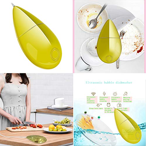 LOVIVER Mini Lavavajillas Automático, Vago USB Portátil Lavavajillas de Cocina Doméstica Pequeño Limpiador Vajilla de Frutas y Verduras - De Oro