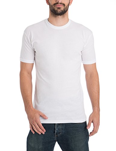 Lower East Camiseta Manga Corta Hombre, Pack de 5, Multicolor (Blanco, negro, gris, hierro forjado y rojo), XL