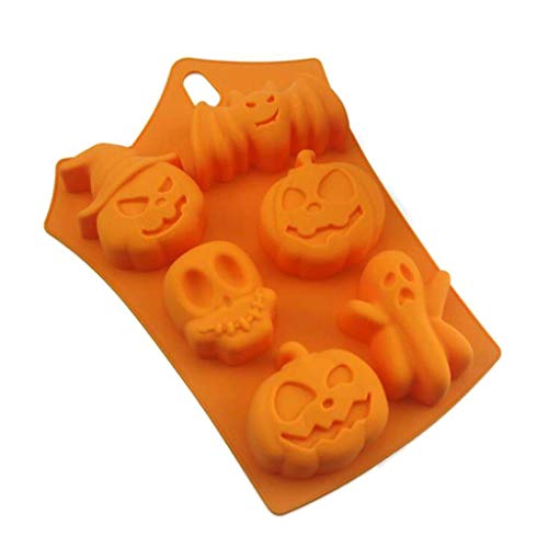 LQH 3 Piezas de Halloween Silicona Formas Moldes Perfecto for Hacer pudín de Chocolate del Cubo de Hielo