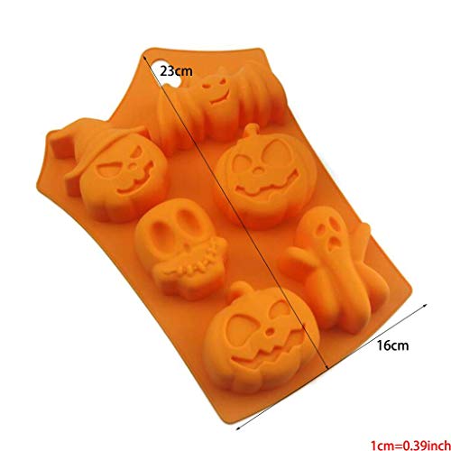 LQH 3 Piezas de Halloween Silicona Formas Moldes Perfecto for Hacer pudín de Chocolate del Cubo de Hielo