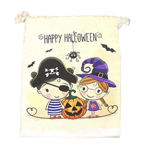 LQH Bolso de Halloween con cordón Bolso de la chuchería de Caramelo Bolsa de Regalo for la decoración de Fiesta de Halloween (Size : E)