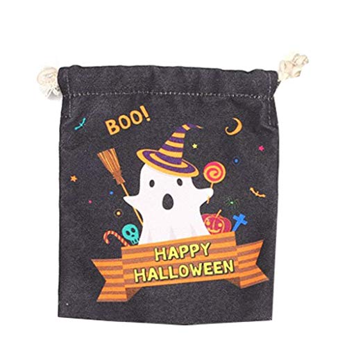 LQH Bolso de Halloween con cordón Bolso de la chuchería de Caramelo Bolsa de Regalo for la decoración de Fiesta de Halloween (Size : E)