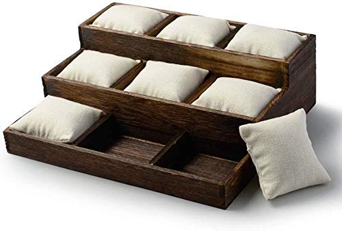 LQH Caja Decorativa joyería Fina Armario primas de Origen Natural asado de Madera del Arte Coreano Lino Multi-función de Pantalla Grande de la joyería joyero