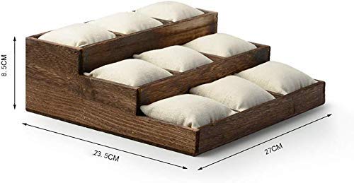 LQH Caja Decorativa joyería Fina Armario primas de Origen Natural asado de Madera del Arte Coreano Lino Multi-función de Pantalla Grande de la joyería joyero