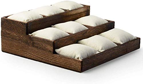 LQH Caja Decorativa joyería Fina Armario primas de Origen Natural asado de Madera del Arte Coreano Lino Multi-función de Pantalla Grande de la joyería joyero