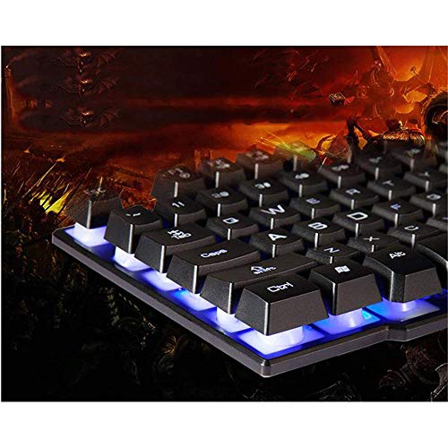 LQH Teclado Teclado Ordinaria de Juego del ratón del Ordenador Teclado Teclado Teclado con Cable y ratón de diseño Ultra-Delgado Teclado inalámbrico Ligero Ultra-Delgado