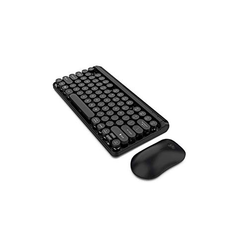 LQH Teclado Teclado Ordinaria del ratón del Ordenador Teclado Teclado for Juegos Multimedia inalámbrico de Teclado y ratón robótico diseño Delgado Teclado inalámbrico Negro Ultra-Delgada Ligera