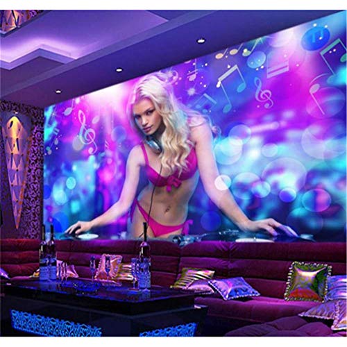 Lsfhb Custom 3D Photo Wallpaper Room Mural Sofá De Fondo Discoteca Dj Barra De Belleza Ktv Imagen En 3D Wallpaper De Sala De Estar Para Paredes 3D-350X250Cm