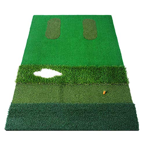 LSHUNYDE Accesorios de golf Golf Hit Pad Multifuncional Golf interior Pad de práctica personal Plegable libre Llevar Adecuado para todo tipo de varillas de madera y hierro 3.28 X 4.92 pies